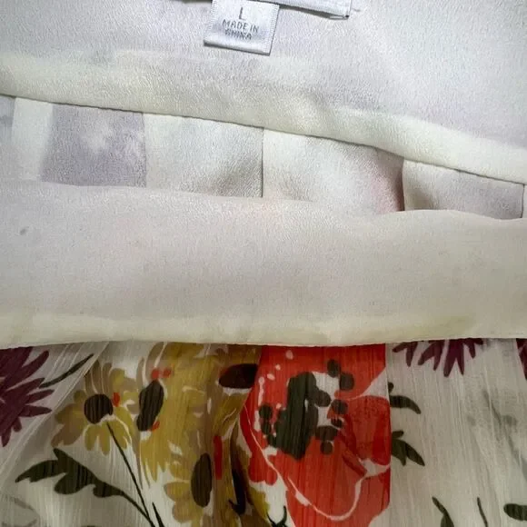 Jovovich Hawk for Target Floral Mini Dress Women's Small Multicolor Ruffle Hem - Picture 9 of 12